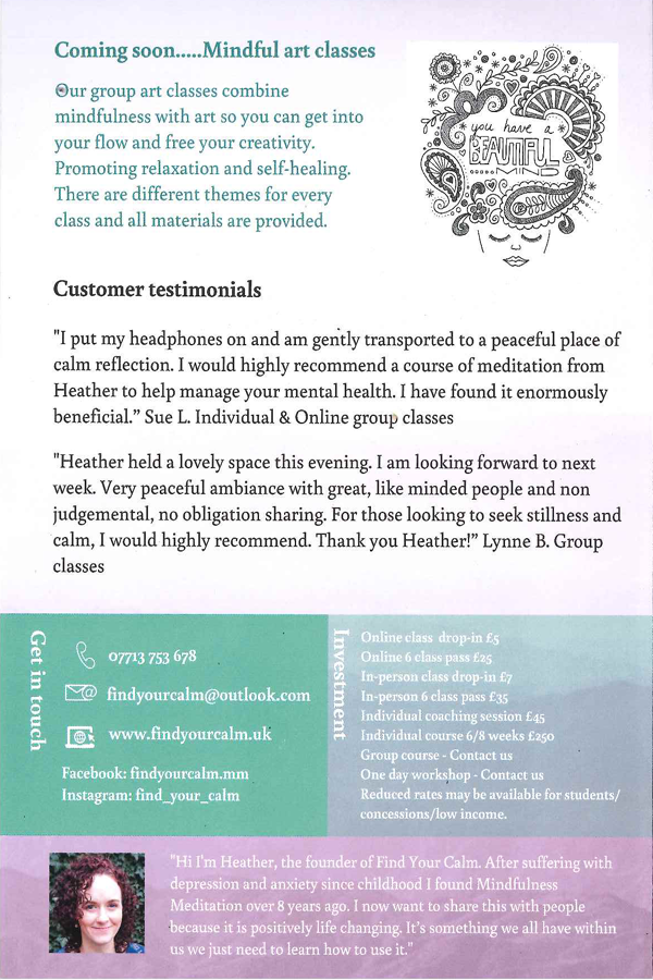 Mindfulness - Park Farm Community