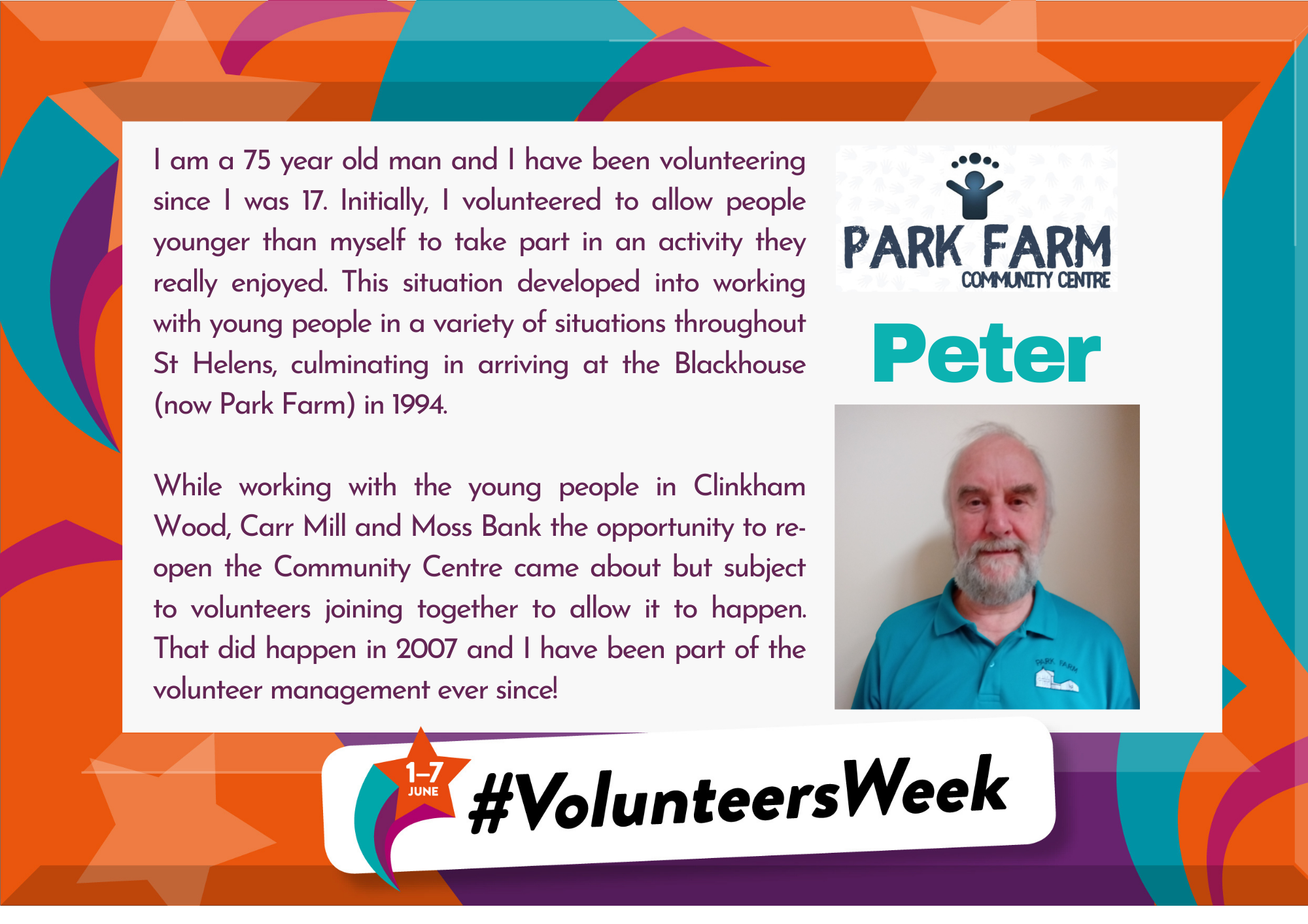 Volunteers Week - Park Farm Community Centre