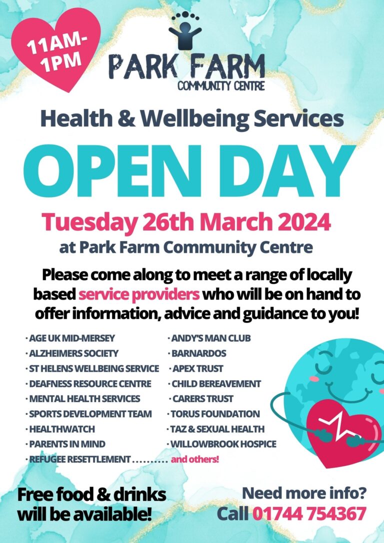 Health & Wellbeing Open Day -parkfarmcommunitycentre.co.uk